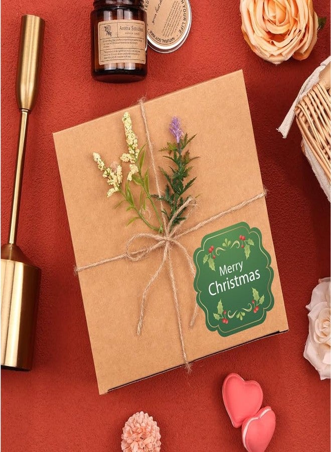 D2C Merry Christmas Gift Wrap Stickers - 5 Festive Designs, Self-Adhesive, Peel & Stick Labels for Gift Wrapping, Cards, Secret Santa (2x2 inch, Pack of 35) - Image 3